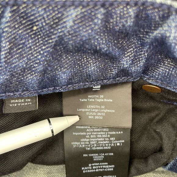 G-Star RAW Kate Boyfriend Jeans Dark Blue size 26 - Picture 9 of 16